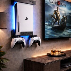 PlayStation Wall Mount Bracket with Dual Controller Holders